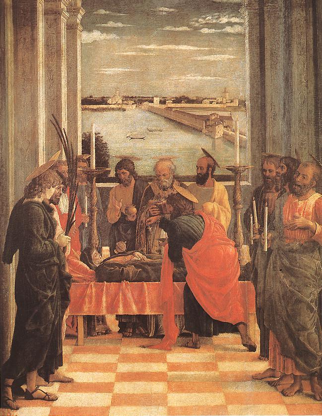 pintura La Muerte De La Virgen - Andrea Mantegna