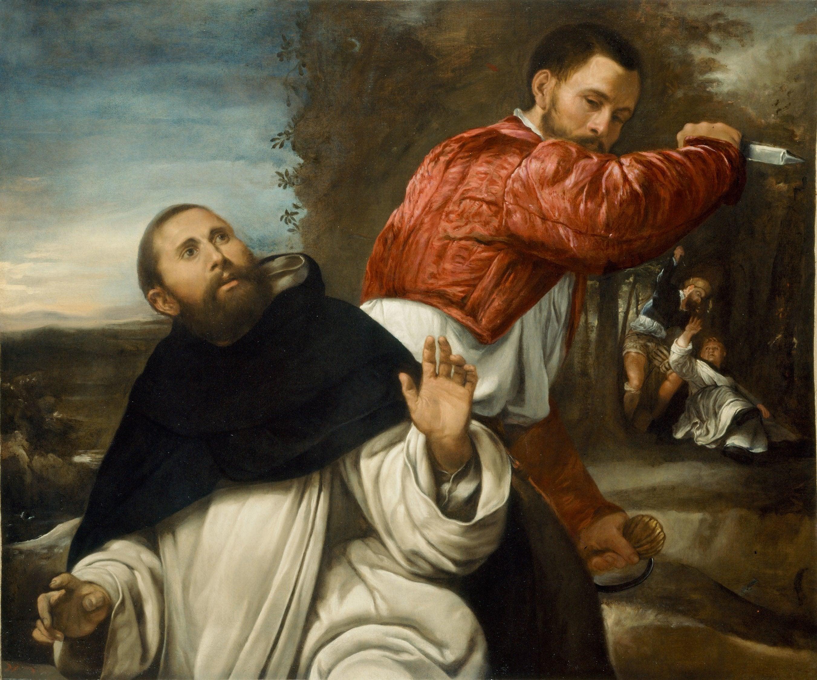 pintura La Muerte De San Pedro Mártir - Giovanni Girolamo Savoldo