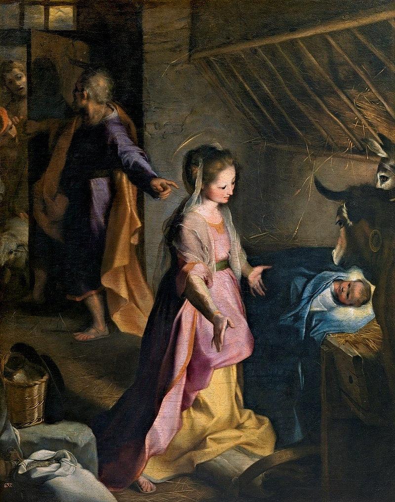pintura La Natividad - Federico Barocci