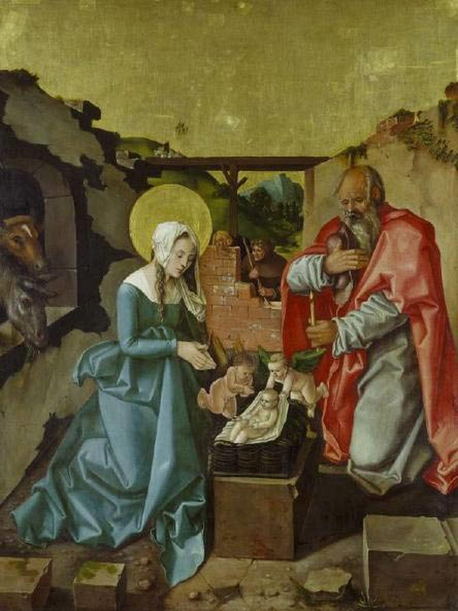 pintura La Natividad - Hans Baldung