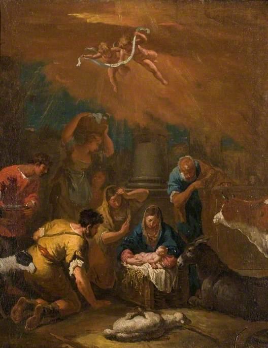 pintura La Natividad - Sebastiano Ricci