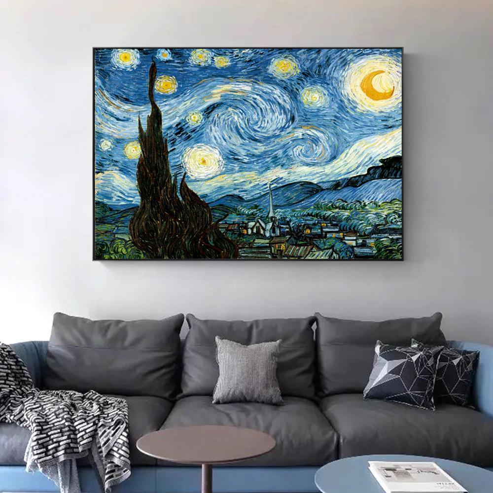 pintura La Noche Estrellada - Vincent Van Gogh