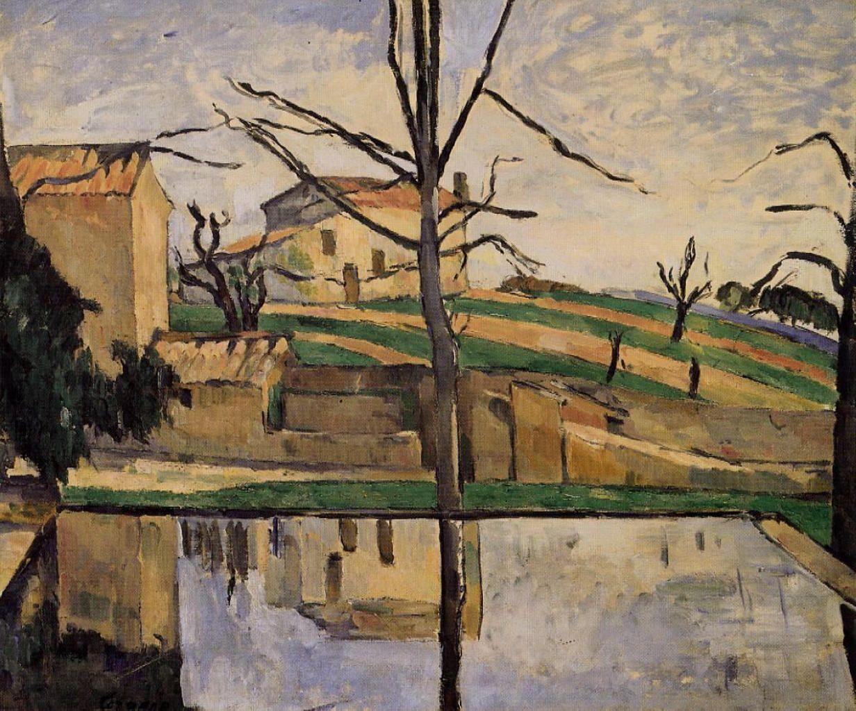 pintura La Piscina En Jas De Bouffan - Paul Cezanne
