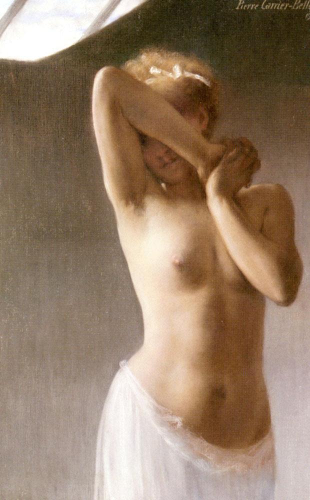pintura La Pose De Estreno - Pierre Carrier-Belleuse