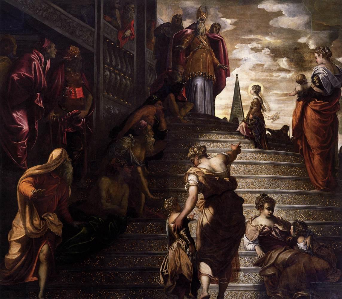 pintura La Presentación De La Virgen - Tintoretto