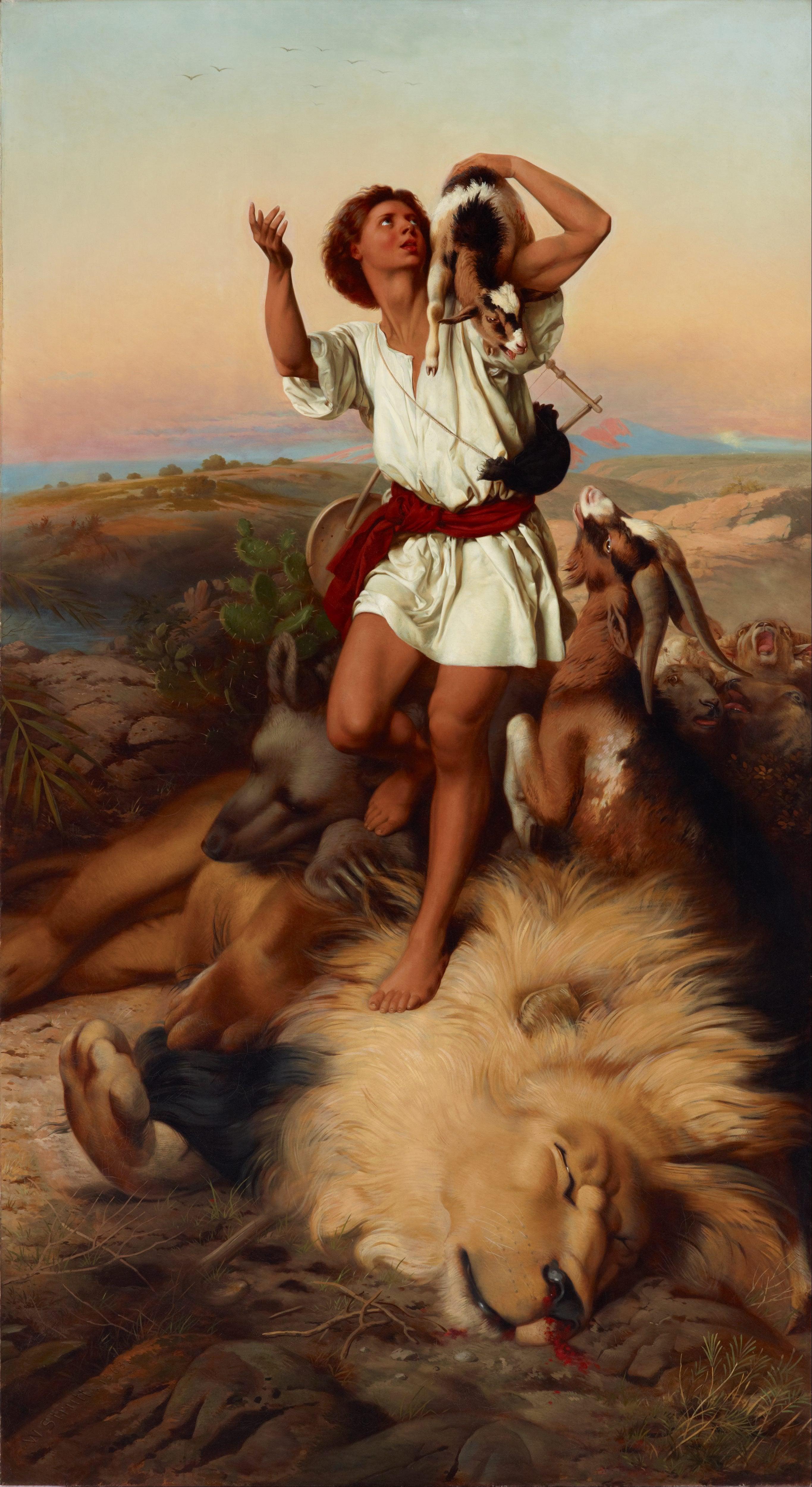 pintura La Primera Victoria De David - William Strutt