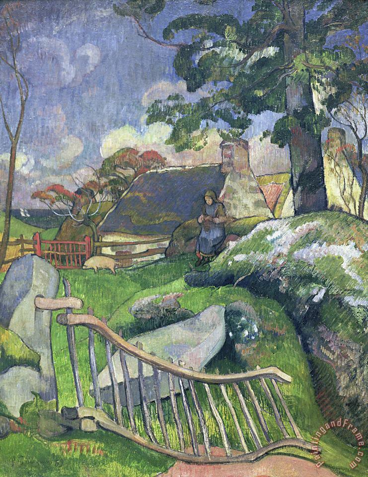 pintura La Puerta - Paul Gauguin