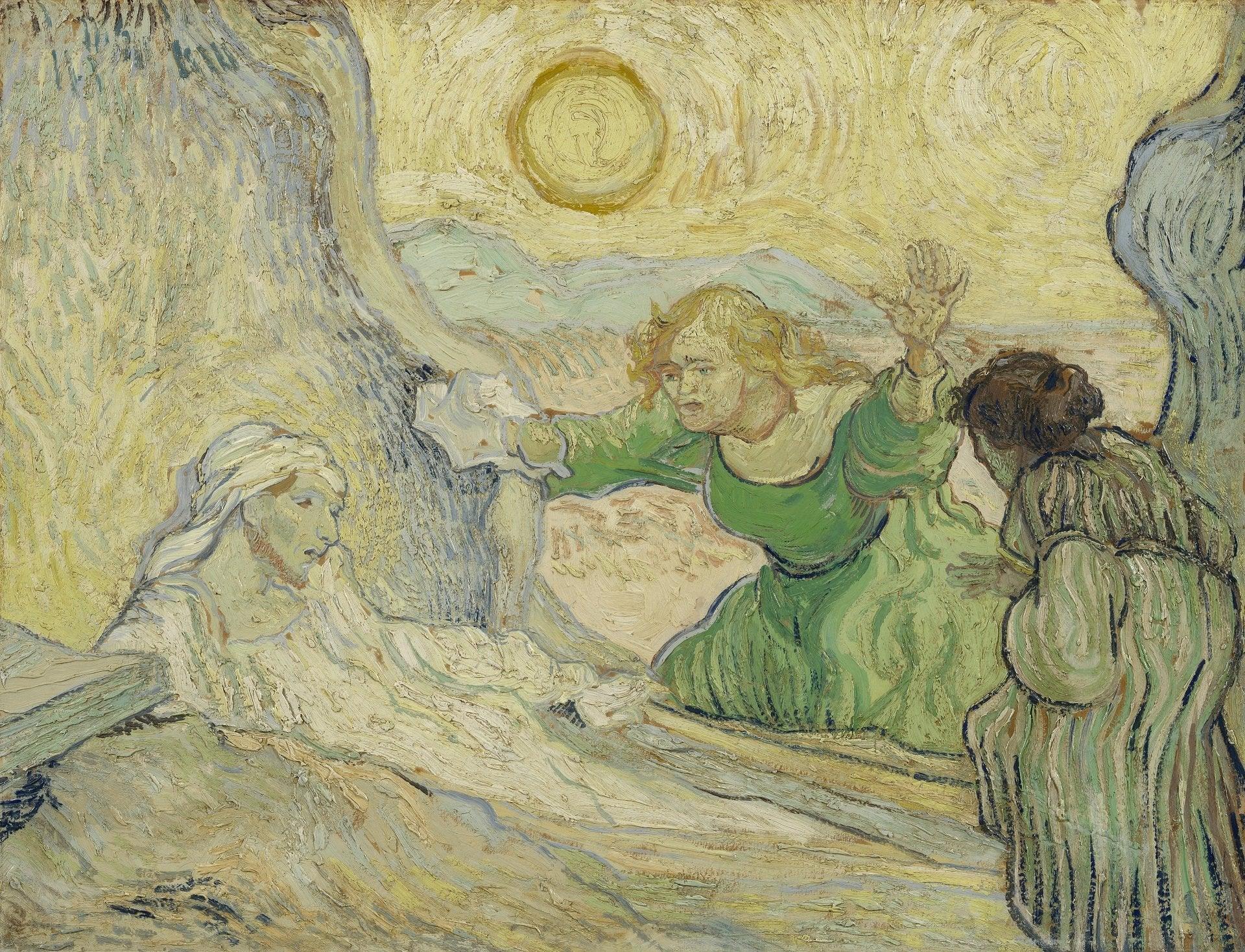 pintura La Resurrección De Lázaro, Después De Rembrandt - Vincent Van Gogh