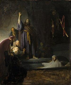 pintura La Resurrección De Lázaro - Rembrandt