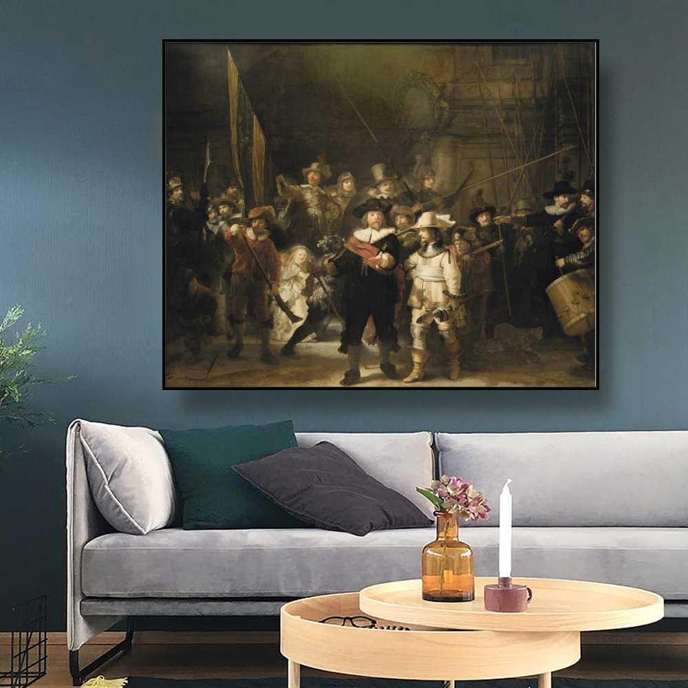 pintura La Ronda De Noche - Rembrandt