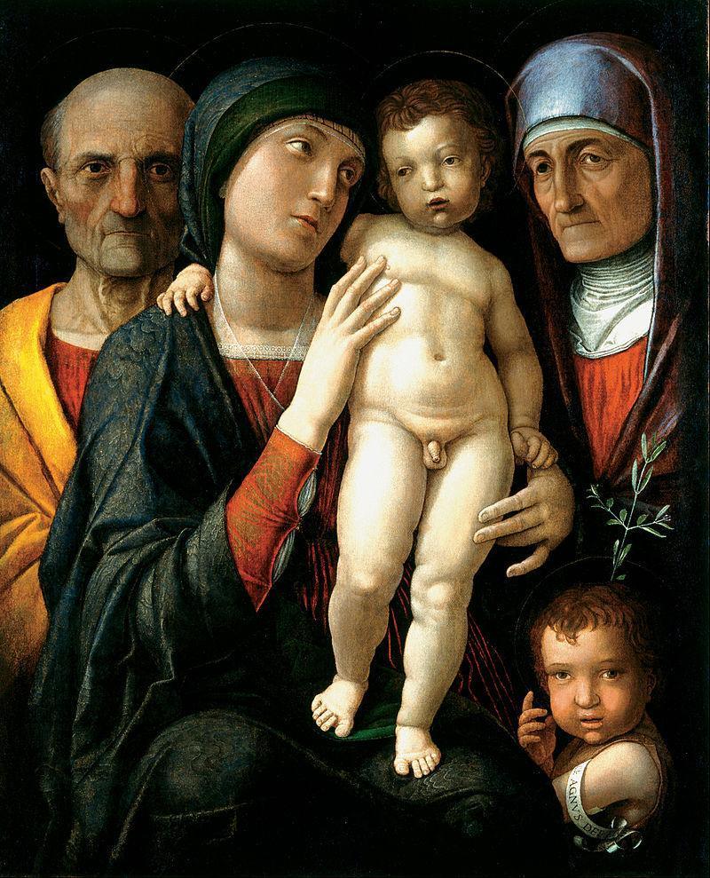 pintura La Sagrada Familia - Andrea Mantegna
