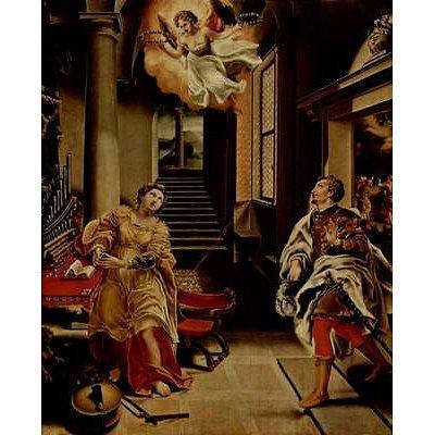 pintura La Santa Cecilia Y San Valeriano - Lelio Orsi