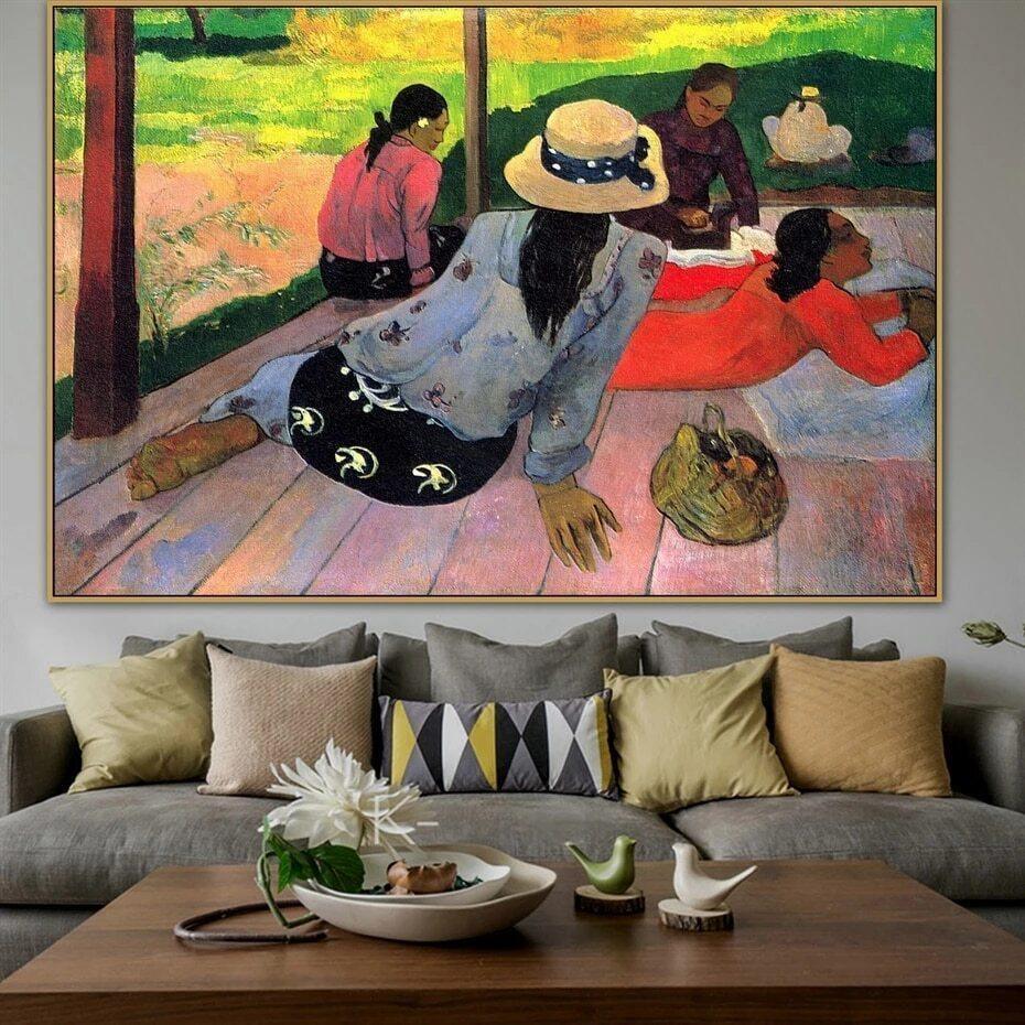 pintura La Siesta - Paul Gauguin