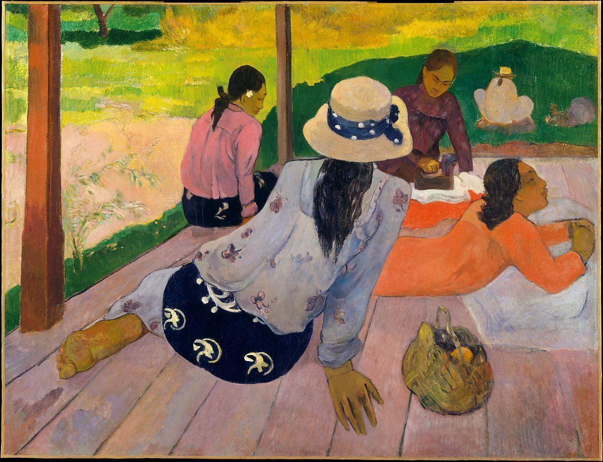 pintura La Siesta - Paul Gauguin
