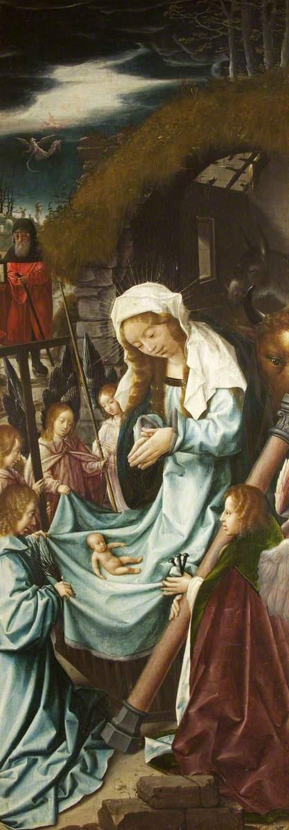 pintura La Virgen Adorando Al Niño Jesús - Jan Provost