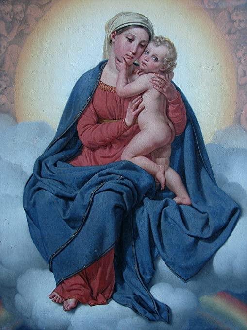 pintura La Virgen Con El Niño - Christoffer Wilhelm Eckersberg