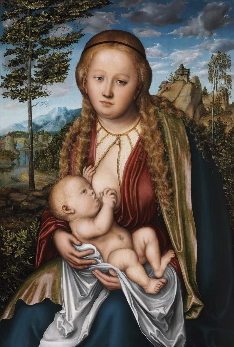 pintura La Virgen Dando De Mamar - Lucas Cranach El Viejo