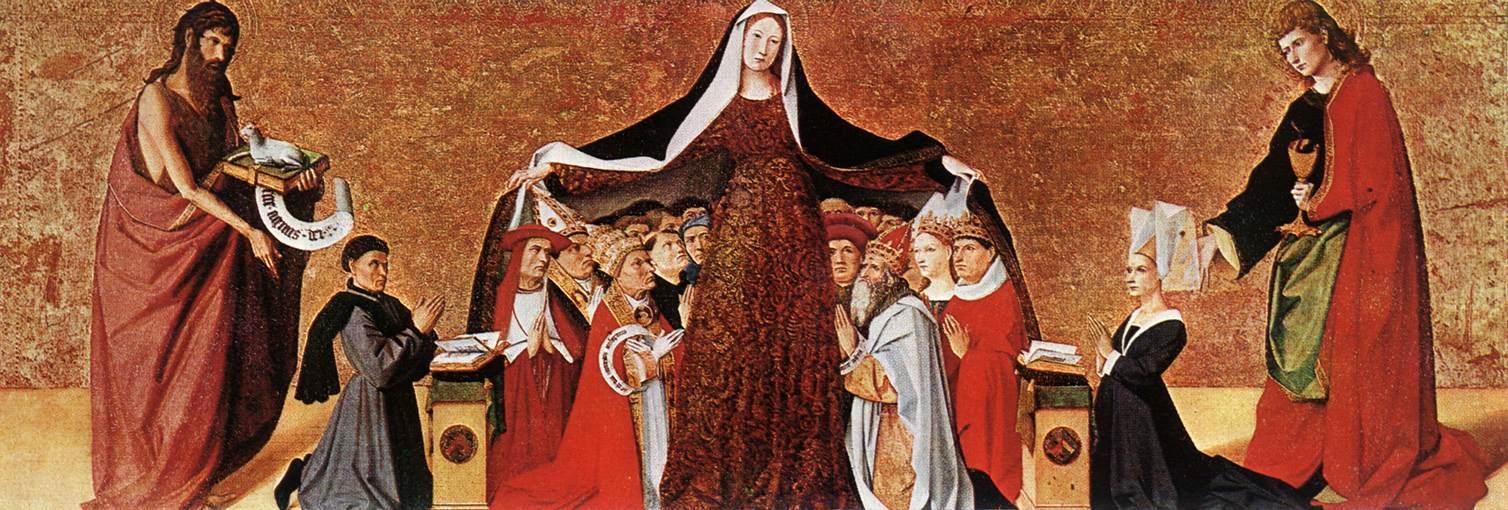 pintura La Virgen De La Misericordia - Enguerrand Charonton