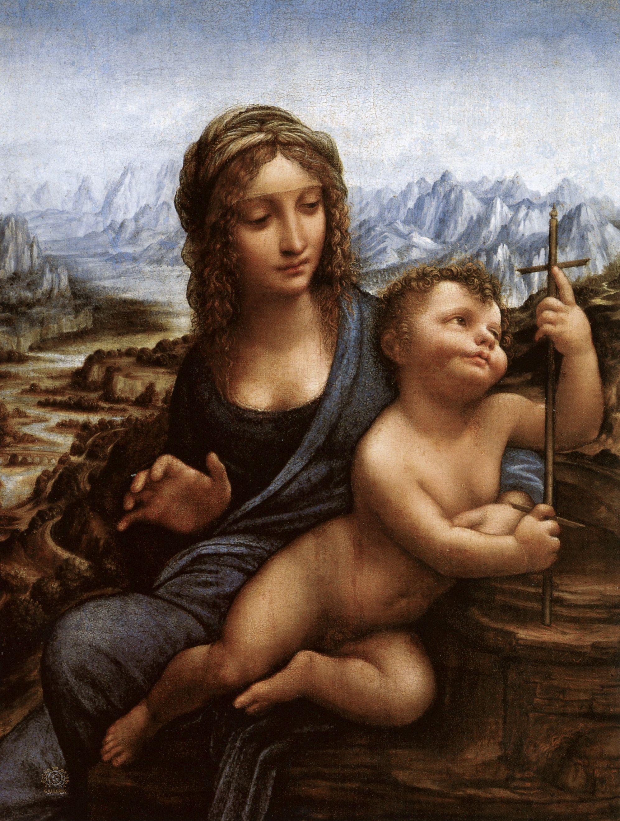 pintura La Virgen De La Rueca - Leonardo Da Vinci