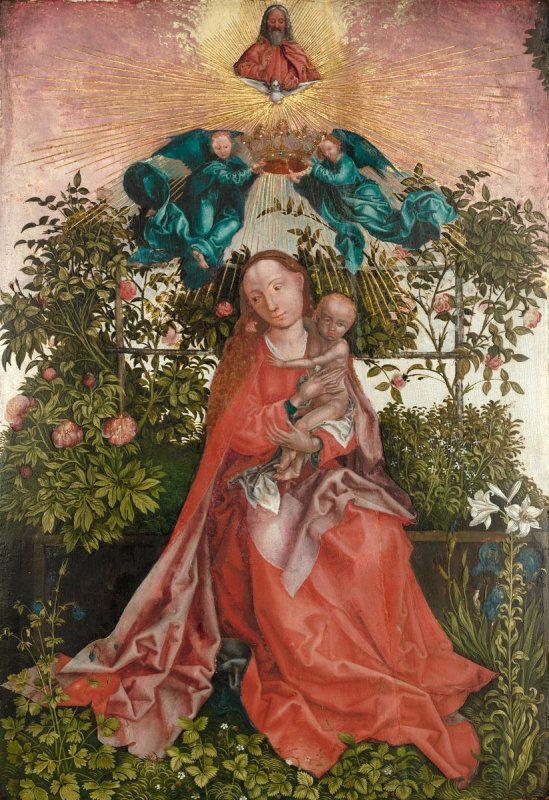 pintura La Virgen En El Rosal Schongauer - Martin Schongauer