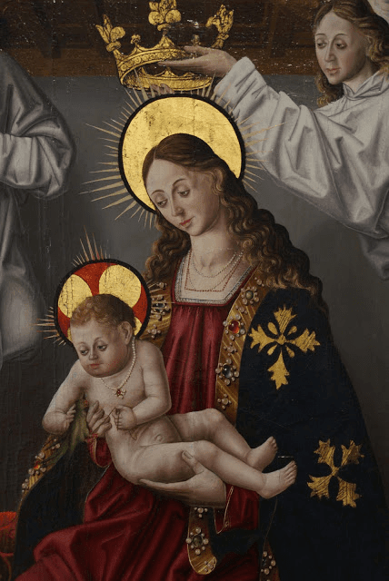 pintura La Virgen Y El Niño Con El Loro - Fernando Gallego