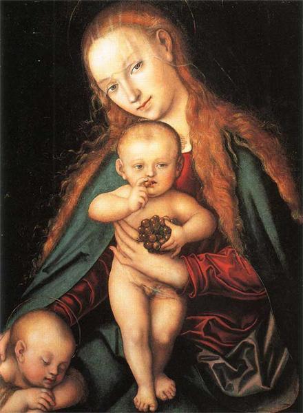 pintura La Virgen Y El Niño - Lucas Cranach El Viejo