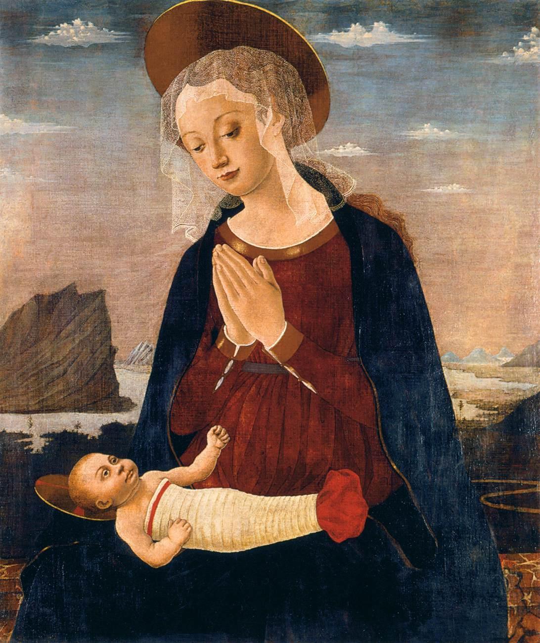 pintura La Virgen Y El Niño - Alesso Baldovinetti