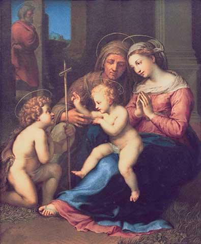 pintura La Virgen del Divino Amor - Rafael
