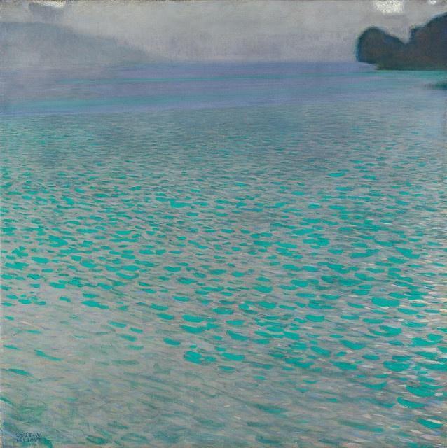 pintura Lago Attersee - Gustav Klimt