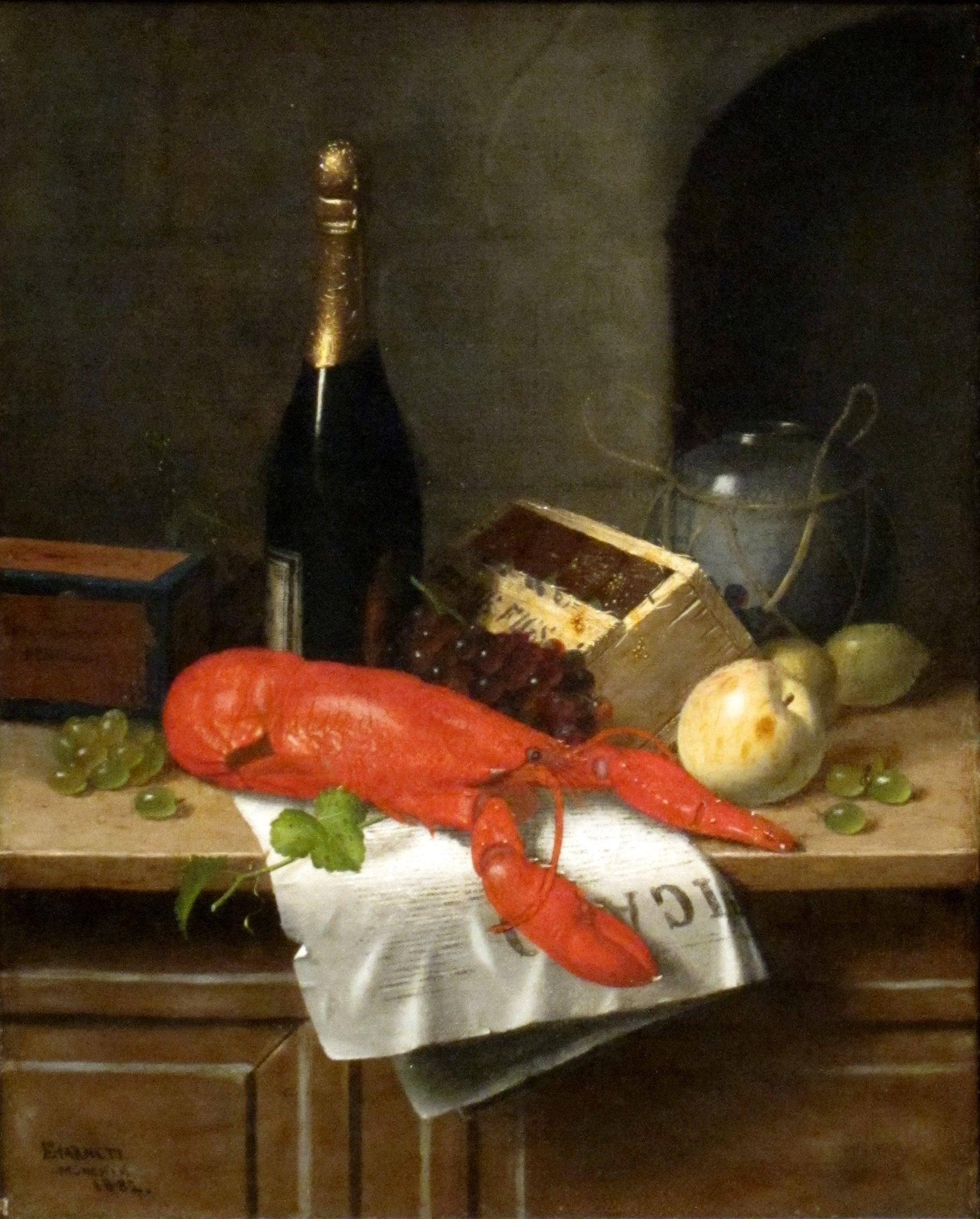 pintura Langosta Y Le Figaro - William Harnett