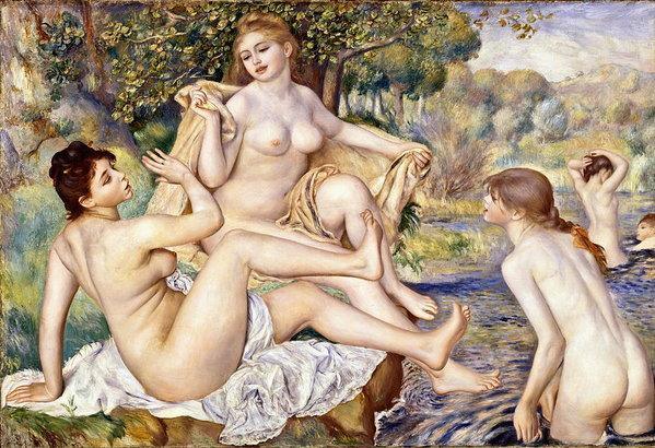 pintura Las Grandes Bañistas - Pierre-Auguste Renoir