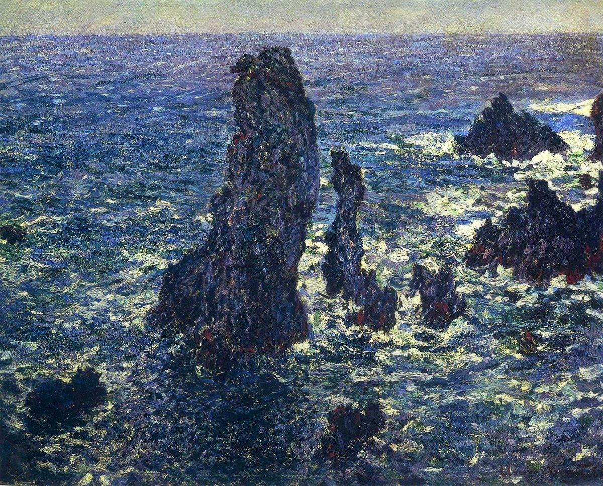 pintura Las Pirámides, Acantilados En Belle Ile - Claude Monet
