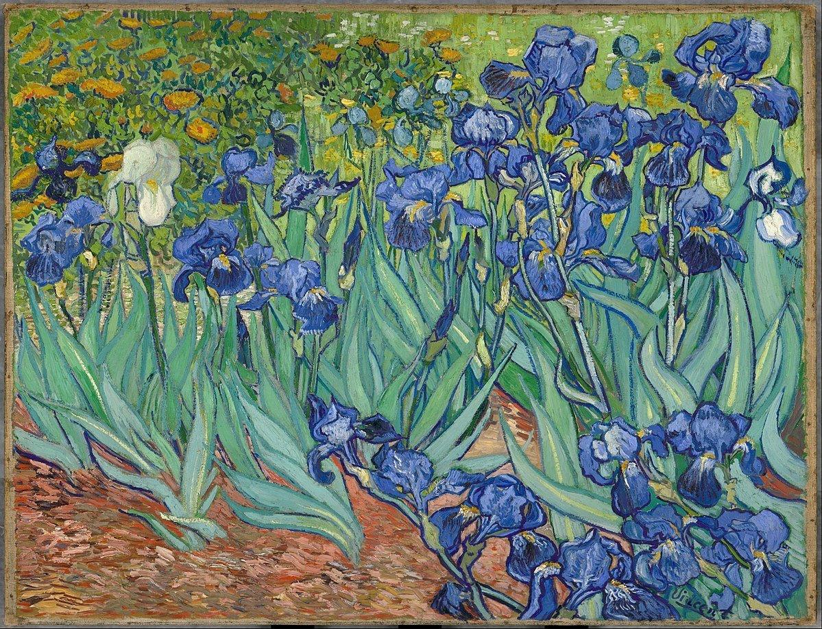 pintura Lirios - Vincent Van Gogh