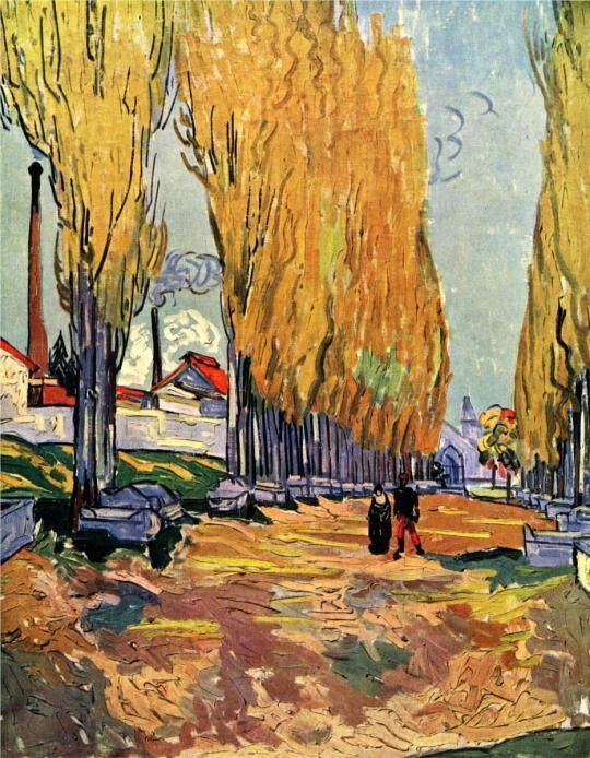 pintura Los Alyscamps - Vincent Van Gogh