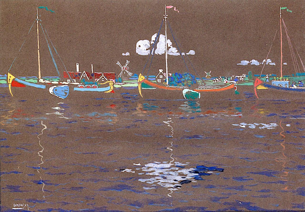 pintura Los Barcos, Holanda - Wassily Kandinsky