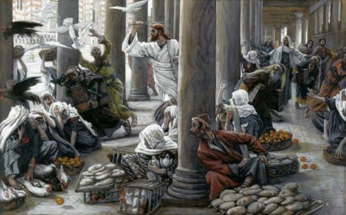 pintura Los Comerciantes Perseguidos Del Templo - James Tissot