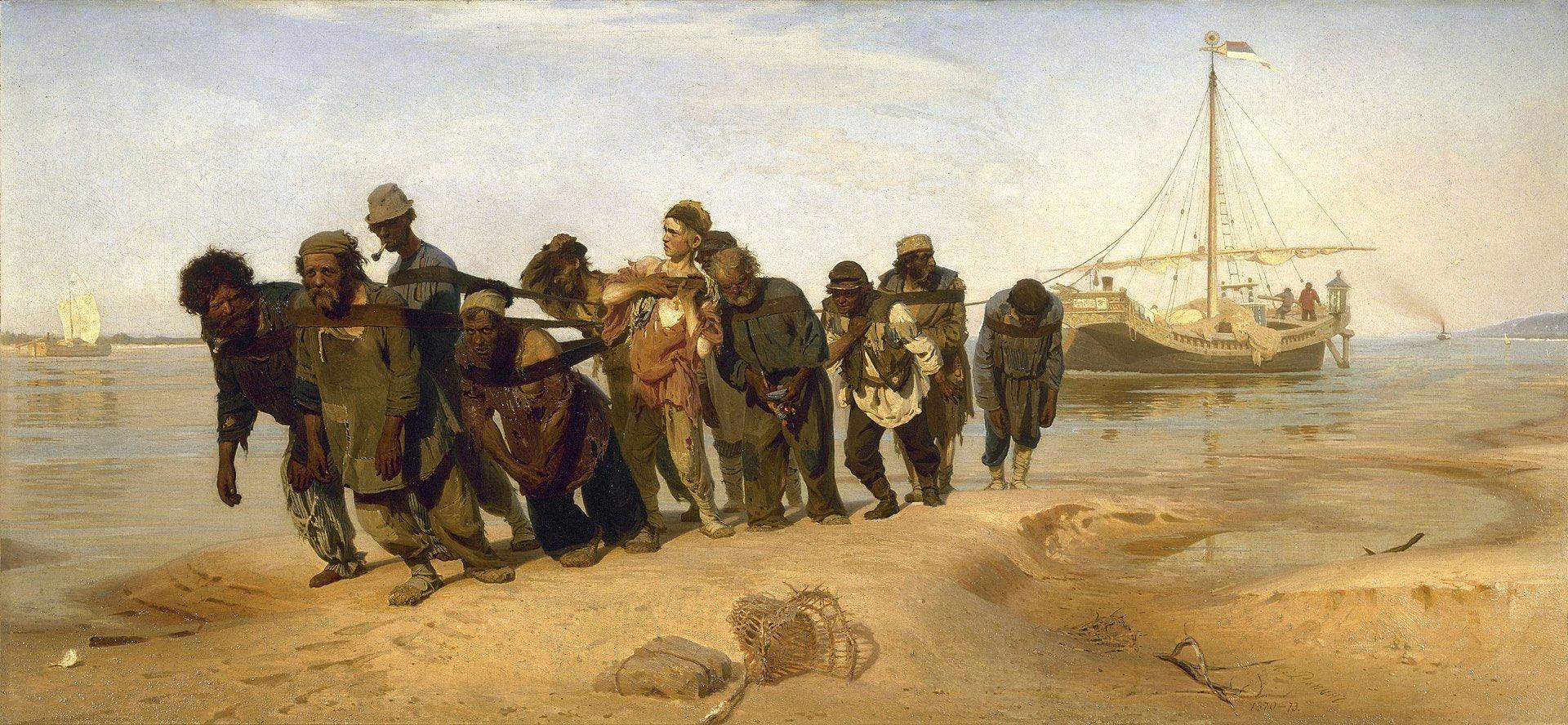 pintura Los Sirgadores Del Volga - Ilya Repin