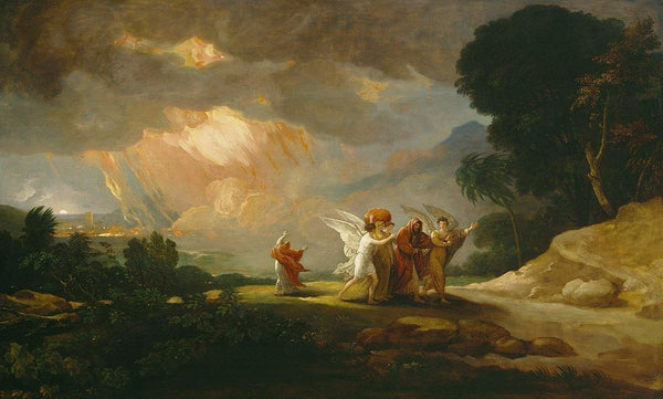 pintura Lot Huyendo De Sodoma - Benjamin West