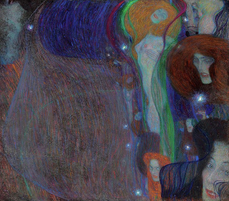 pintura Luces Fantasma - Gustav Klimt