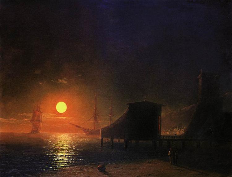 pintura Luz De Luna En Feodosia - Ivan Aivazovsky