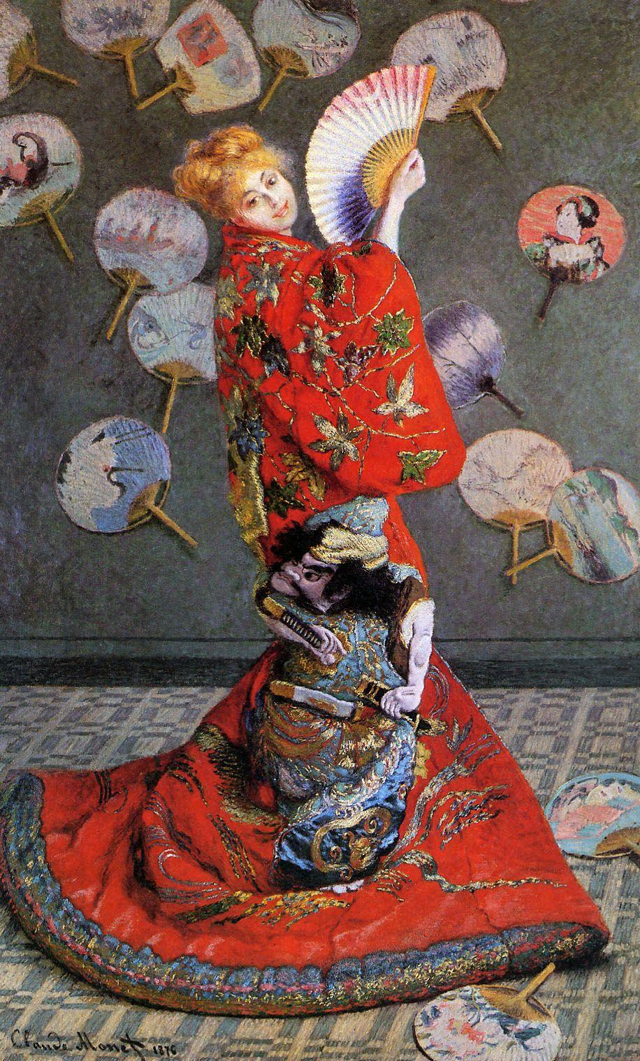 pintura Madame Monet En Traje Japonés - Claude Monet