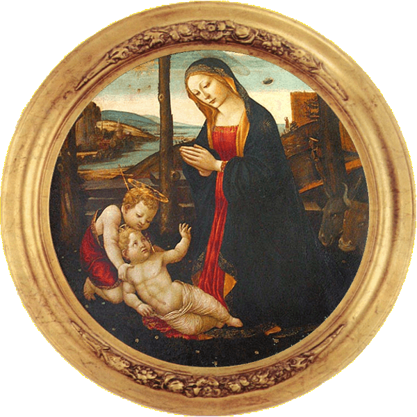 pintura Madonna con San Jorge - Ridolfo Ghirlandaio