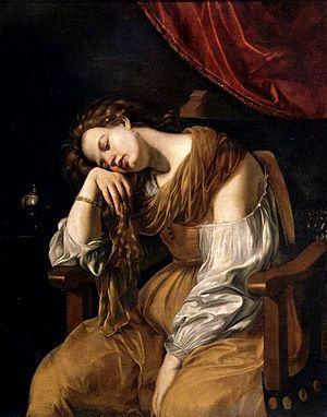 pintura Magdalena Penitente - Artemisia Gentileschi