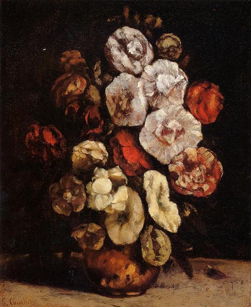 pintura Malvas En Un Cuenco De Cobre - Gustave Courbet