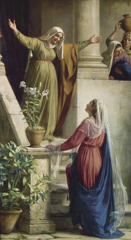pintura María Y Elizabeth - Carl Bloch