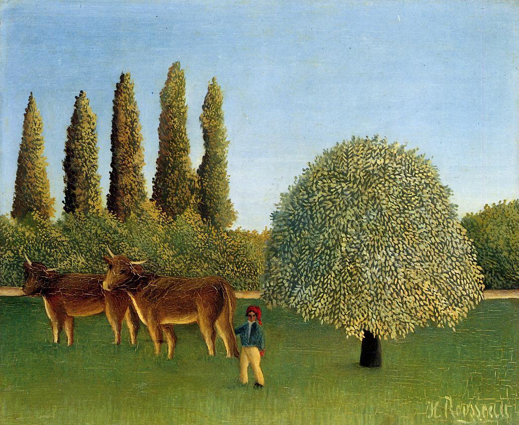 pintura Meadowland - Henri Rousseau