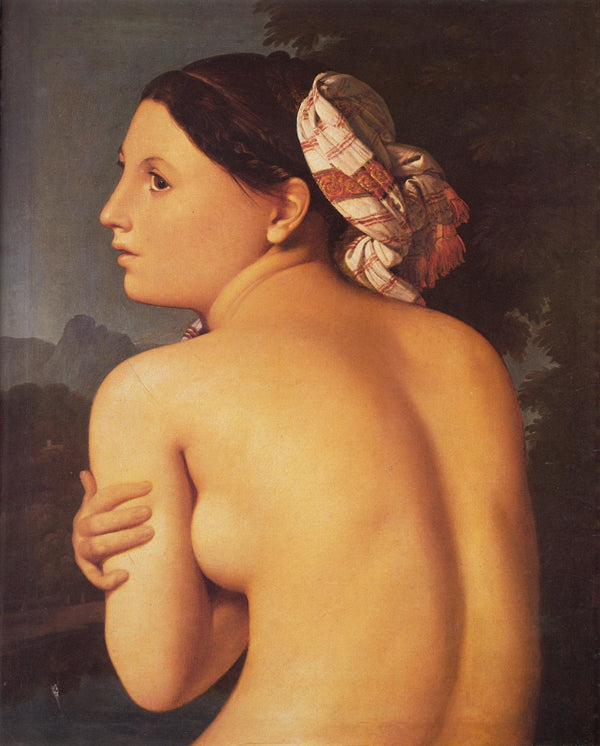 pintura Media Figura De Un Bañista - Jean Auguste Dominique Ingres
