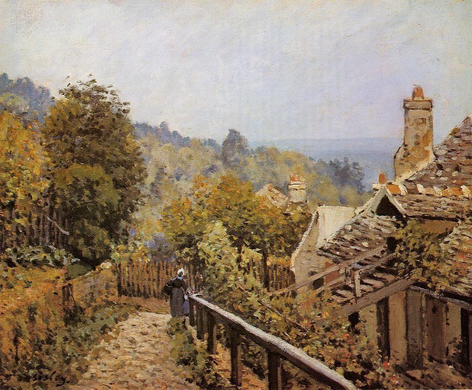 pintura Mi Lado Del Sendero En Louveciennes - Alfred Sisley