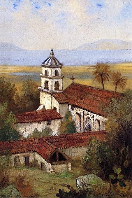 pintura Misión San Buenaventura - Edwin Deakin