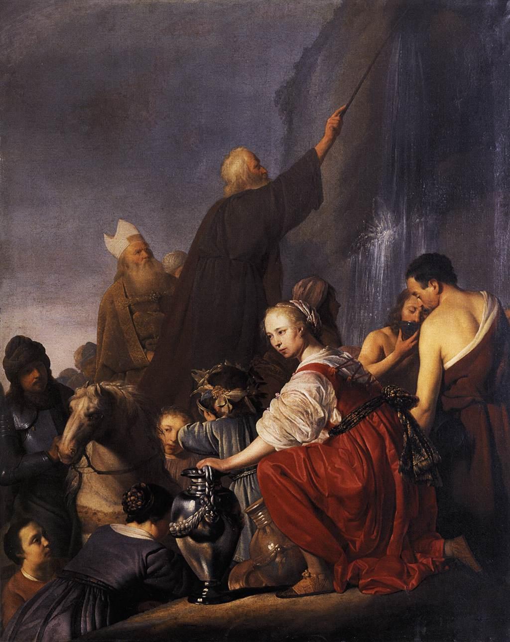 pintura Moisés Golpeando La Roca - Pieter De Grebber
